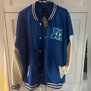 Pixar Monsters University Varsity Jacket Girl Size 1X NWT
